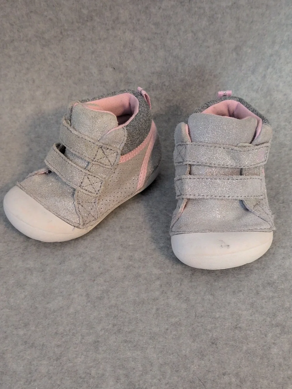 Stride Rite Soft Motion Milo Silver Pink Sneakers Baby 5
